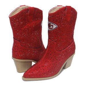 Kansas City Chiefs Crystal Ankle Boots